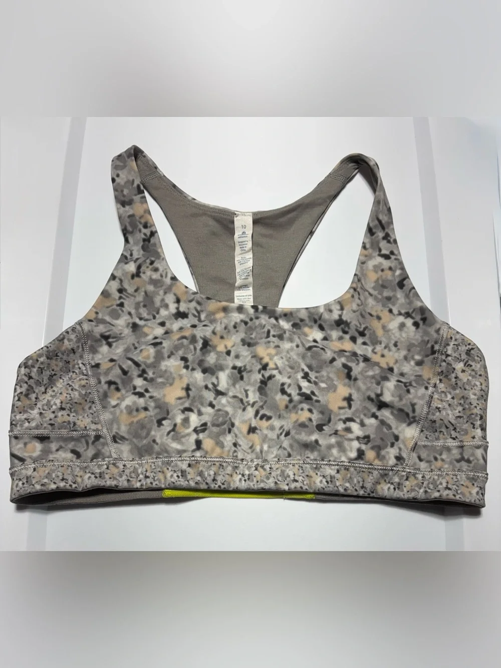 lululemon athletica Light Gray Speckled Sports Bra